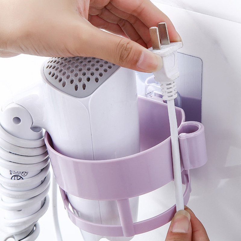 Giá để máy sấy tóc gắn tường tự dính đa năng chất lượng cao dùng trong phòng tắm