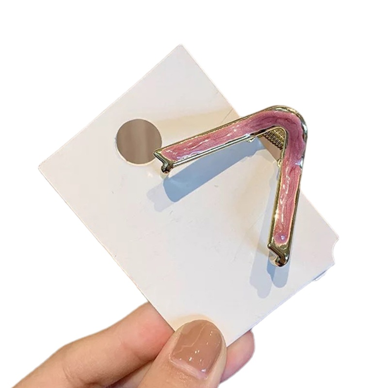 Kẹp Tóc Chữ V Bằng Kim Loại Chống Trượt Phong Cách Pháp