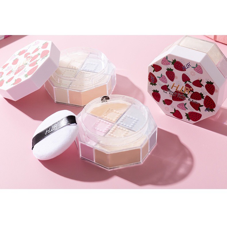 (Hàng Mới Về) Bộ Phấn Phủ 4 Màu Siêu Nhẹ Che Khuyết Điểm Kiềm Dầu Dưỡng Ẩm | BigBuy360 - bigbuy360.vn