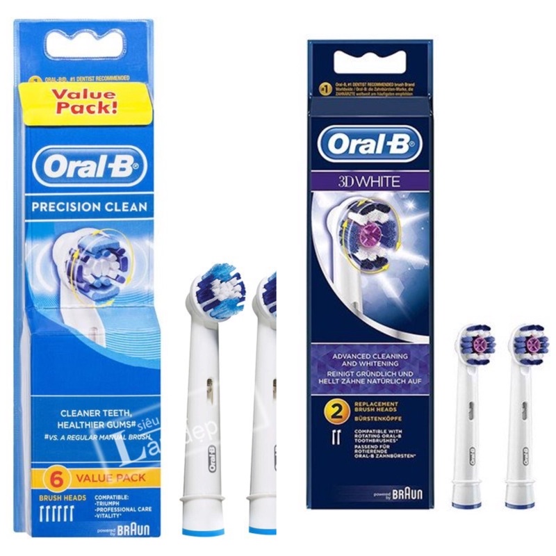 Đầu Thay Bàn Chải Máy/ Đầu Bàn Chải Điện Oral-B Preciscion Clean/ 3D White