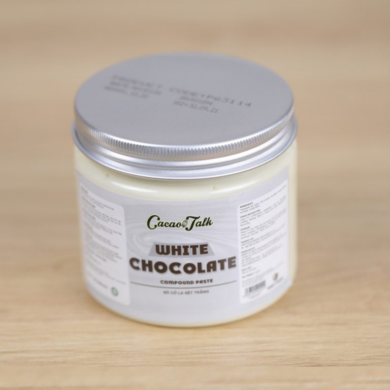 Socola sệt trắng Cacao Talk 500gr/1 lít dùng cho các ứng dụng trong sản xuất bánh, kẹo thơm ngon tiện dụng
