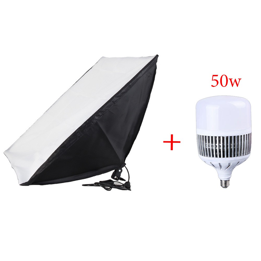 Softbox Rời 50x70cm Dành Cho Studio, Chụp Ảnh, Livestream, 1 đui E27 phổ thông dùng cho nhiều loại bóng...