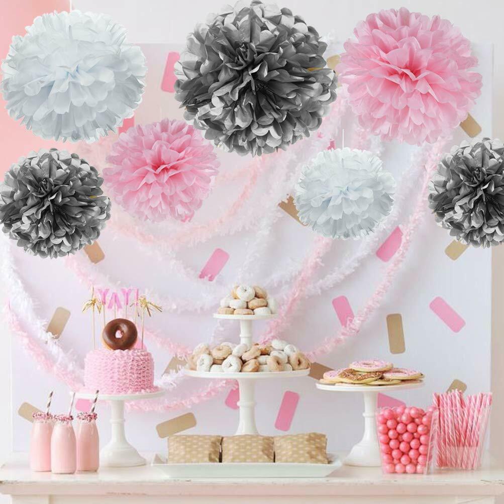 Set 12 Quả Cầu Hoa Giấy Trang Trí Tiệc