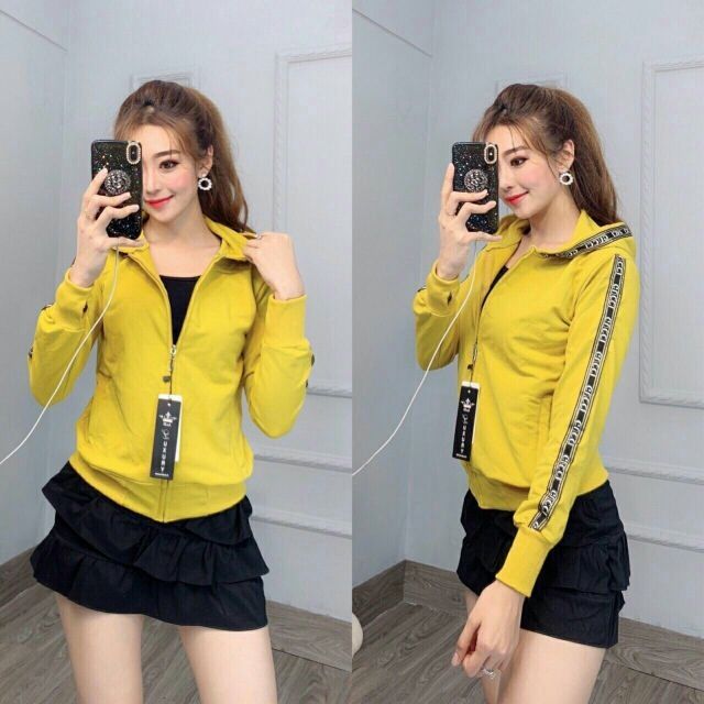 [HT126] ÁO KHOÁC DA CÁ SỌC TAY KIM TUYẾN | BigBuy360 - bigbuy360.vn