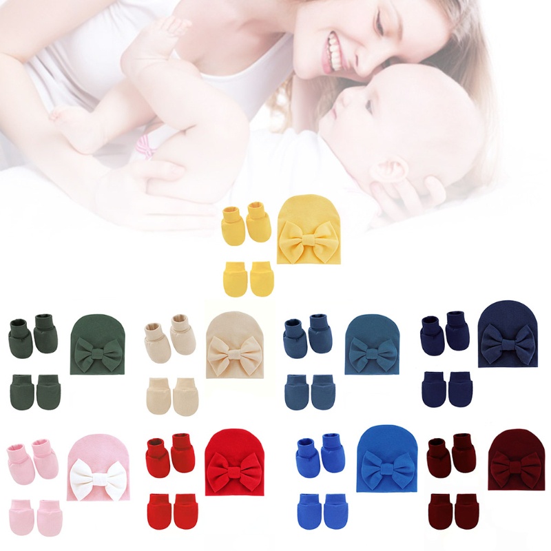 Bộ Mũ Beanie Và Găng Tay Thời Trang Xuân Hè Dễ Thương Cho Bé Gái