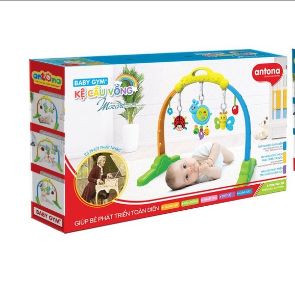 Kệ Sơ Sinh Chú ếch Xinh Đẹp Phiên Bản Cầu Vồng Chính Hãng Antona