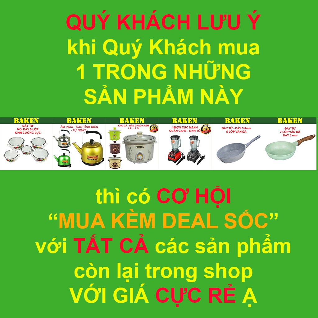 Chảo Đúc Vân Đá 7 Lớp Ceramic GREENCOOK GCP06 - Chảo Chống Dính Đáy Từ Dùng Chiên Xào Rán - BAKEN