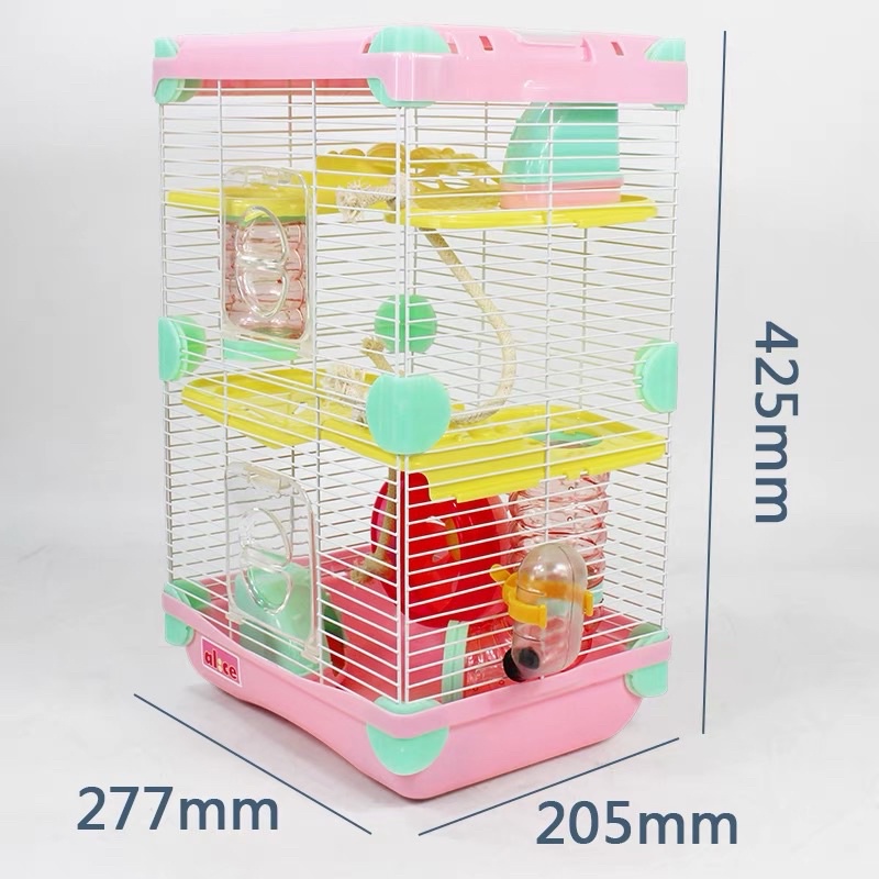 [ TẶNG NHÀ TẮM ] Lồng sân chơi mạo hiểm 2 tầng lớn Alice dành cho hamster