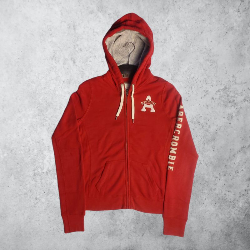 Áo Khoác Hoodie ABERCROMBIE & FITCH Phối Khóa Kéo Thời Trang Cho Nam Và Nữ