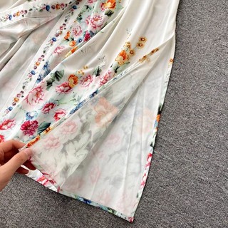 [ORDER] ĐẦM MAXI CỔ SƠMI THẮT ĐAI ĐÍNH NÚT