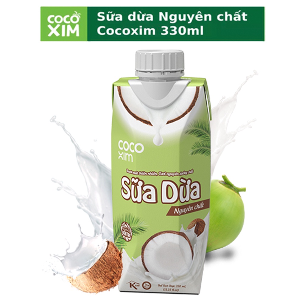 Hộp 330ml Sữa Dừa Nguyên Chất Cocoxim Đóng Hộp