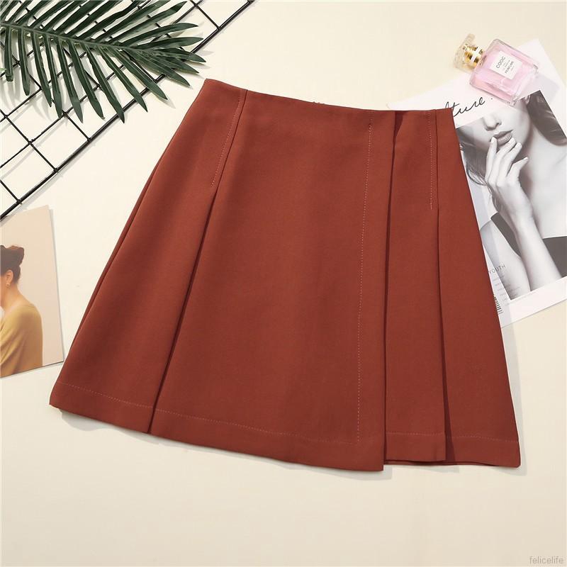 Chân váy mini lưng cao thiết kế dáng chữ A thanh lịch