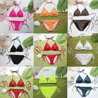 {Hàng Sẵn} bikini đồ bơi tam giác đơn giản dáng basic full màu