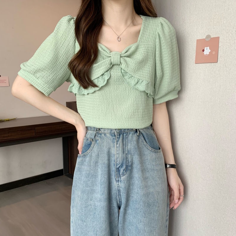 Áo NgắN Tay Cổ Vuông ThờI Trang Cho Nữ JL-TX-272