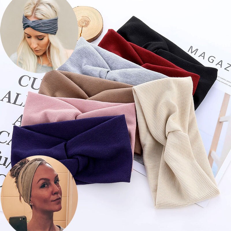 Băng Đô Vải Cotton Co Giãn Thời Trang 2020 Dành Cho Bé Gái