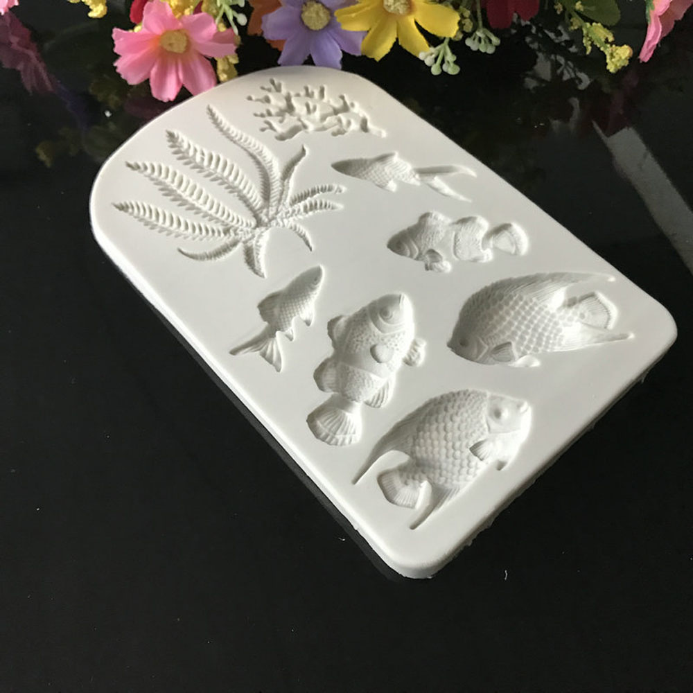 Khuôn Silicone Làm Bánh Tạo Hình Sinh Vật Biển Độc Đáo Tiện Dụng