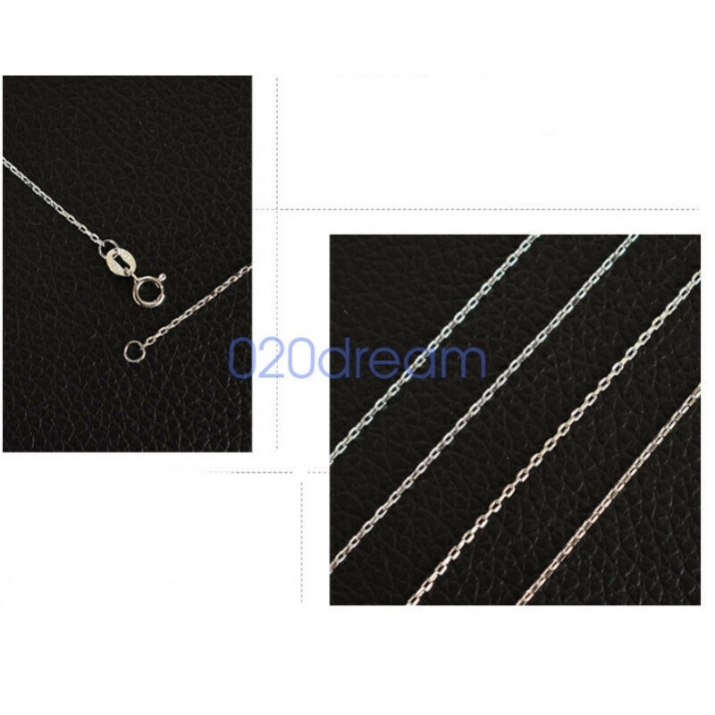【Còn hàng】 S925 Vòng cổ bạc 1.5mm Chuỗi dấu vết cắt kim cương Chiều dài khác nhau Đóng dấu Ý