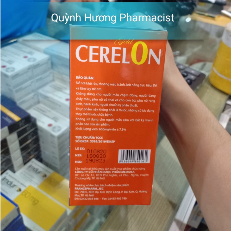 Viên uống CERELON GOLD giúp bổ não hoạt huyết