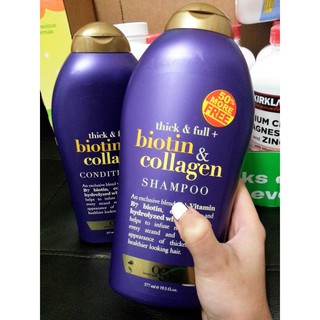 Set Gội + Xả Biotin & Collagen OGX làm dày và ngăn rụng tóc 577ml