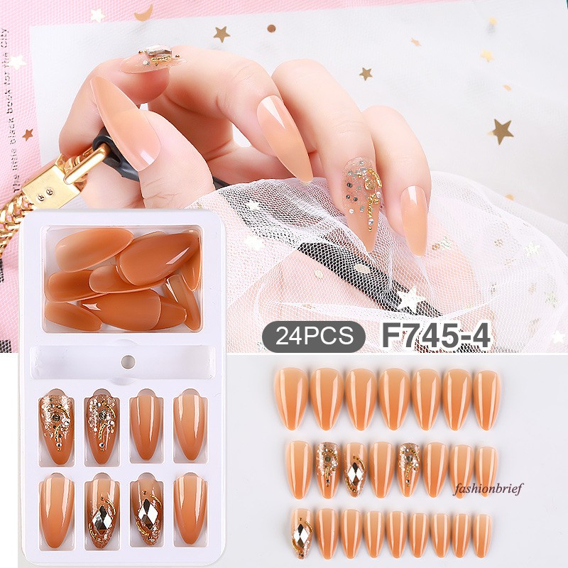 Set 24 Móng Tay Giả Thời Trang Cho Nữ