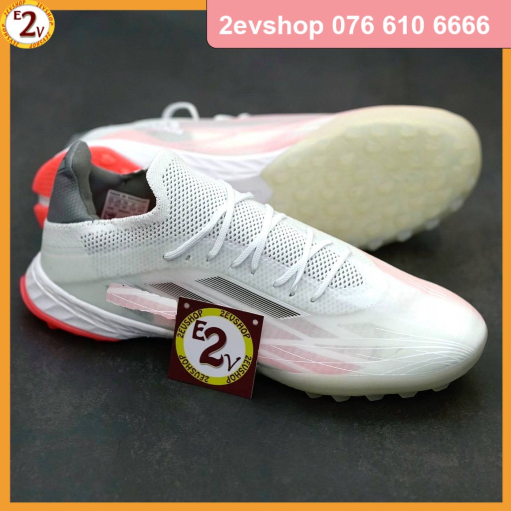 Giày đá bóng nam cỏ nhân tạo 𝐗 𝐒𝐩𝐞𝐞𝐝𝐟𝐥𝐨𝐰.𝟏 Trắng Cam đế mềm,giày đá banh thể thao hot trendy - 2EVSHOP