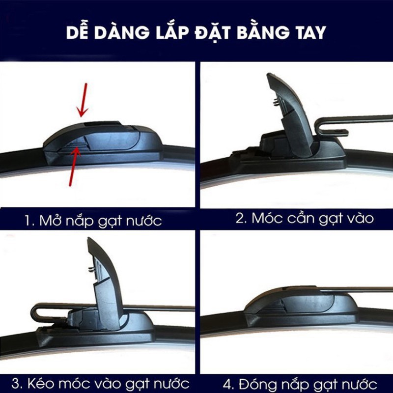 Bộ gạt mưa xương cứng cho xe Toyota Camry Q 2014-