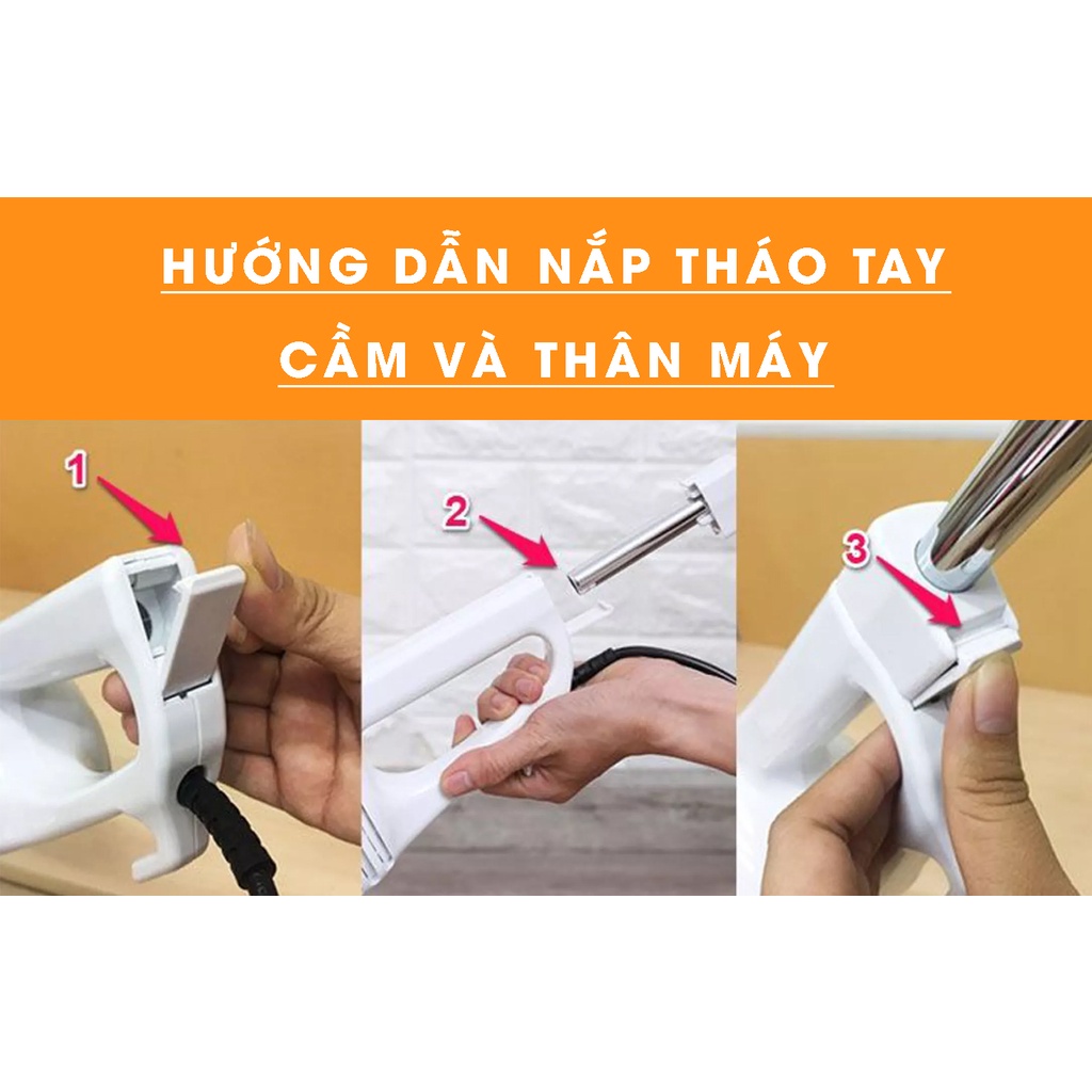 Máy Hút Bụi Cầm Tay Gia Đình Thông Minh 2 In 1 Có Dây, Lực Hút Siêu Mạnh 12000PA 600W Đa Năng Tiện Dụng - Tặng 9 Đầu Hút