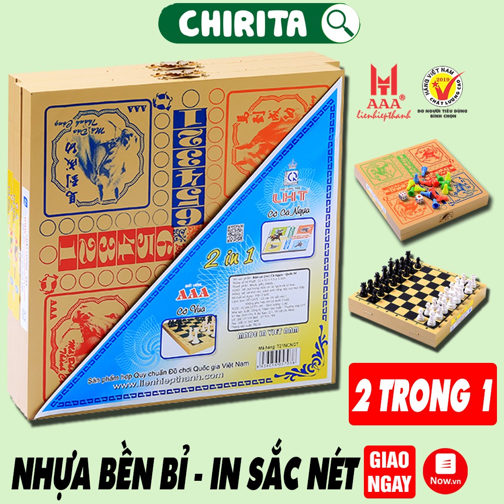 Bộ Cờ Vua Quốc Tế 2 IN 1 - CỜ QUỐC TẾ + CỜ CÁ NGỰA LIÊN HIỆP THÀNH