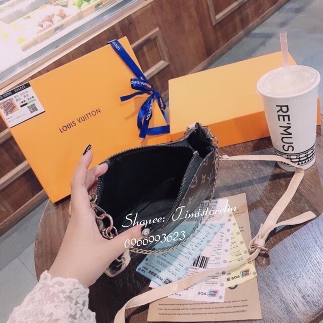 [Mã FAMAYWA2 giảm 10k đơn từ 50k] Túi kẹp nách hoạ tiết phối xích đeo vai đeo chéo (Video ảnh thật) | BigBuy360 - bigbuy360.vn