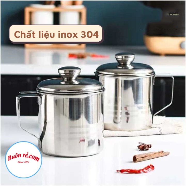 Bình Lọc Cặn Dầu Chiên Thừa Bằng INOX 304 Không Gỉ Cao Cấp - 00846
