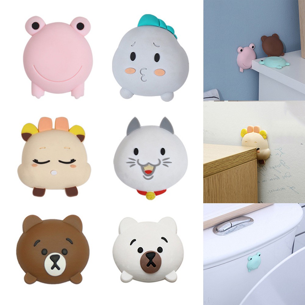 UFANSM dán tường chặn cửa bảo vệ chống va chạm bằng silicone dày kiểu dáng hoạt hình