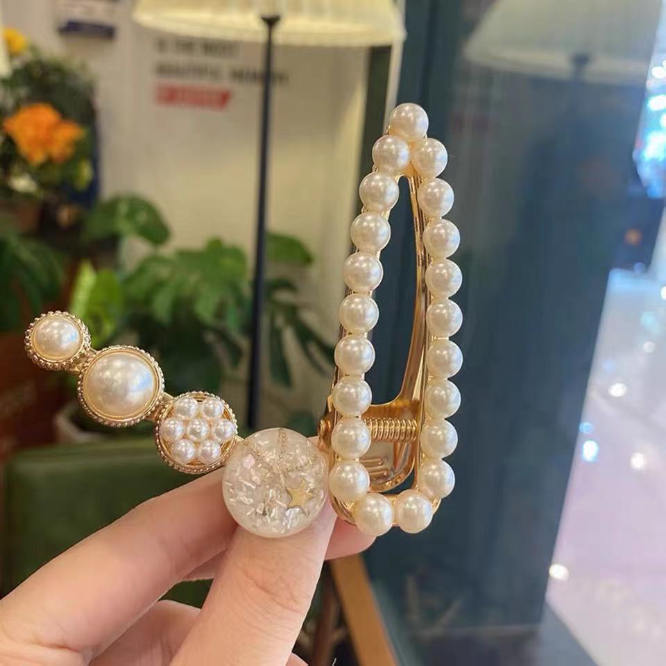 Kẹp tóc đính ngọc trai thời trang Hàn Quốc