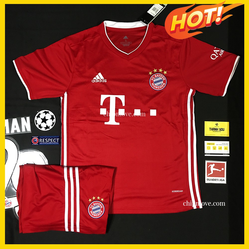 Bộ áo bóng đá Bayern Đỏ sân nhà mùa giải mới 2020 Thái cao cấp