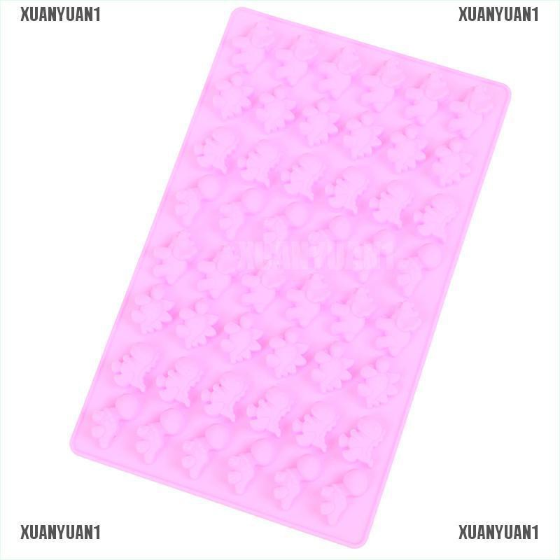 Khay Silicon Mềm Làm Đá / Sô Cô La 48 Lỗ Hình Khủng Long