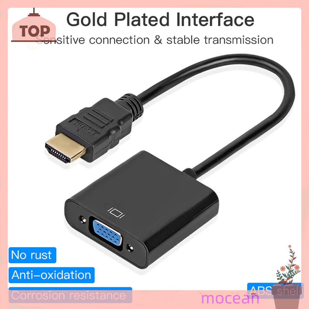 Bộ Chuyển Đổi Hdmi Sang Vga 19-pin Đầu Cắm Sang Cổng Vga 1080p Full Hd Mocean