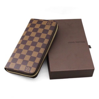 Ví Nữ Cầm Tay Kiểu Dáng LV Kẻ Caro Khóa Kéo