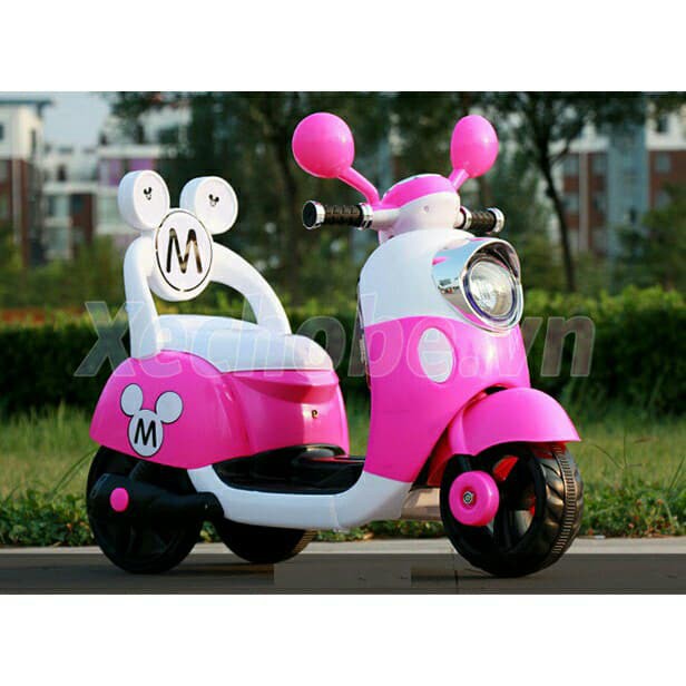 [KHO SỈ] Xe máy điện Vespa Mickey (có nhạc + đèn + còi)