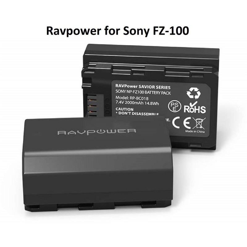 Bộ Pin Sạc Ravpower NP-FZ100 Cho Máy Ảnh Sony (Chính Hãng)