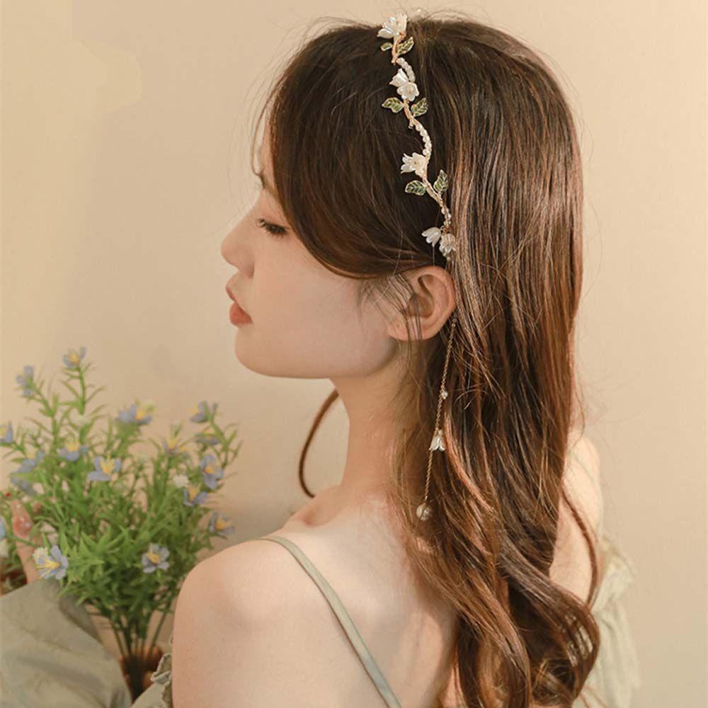 ANEMONE Cài Tóc Đính Hoa Và Vỏ Sò Sang Trọng Cho Nữ