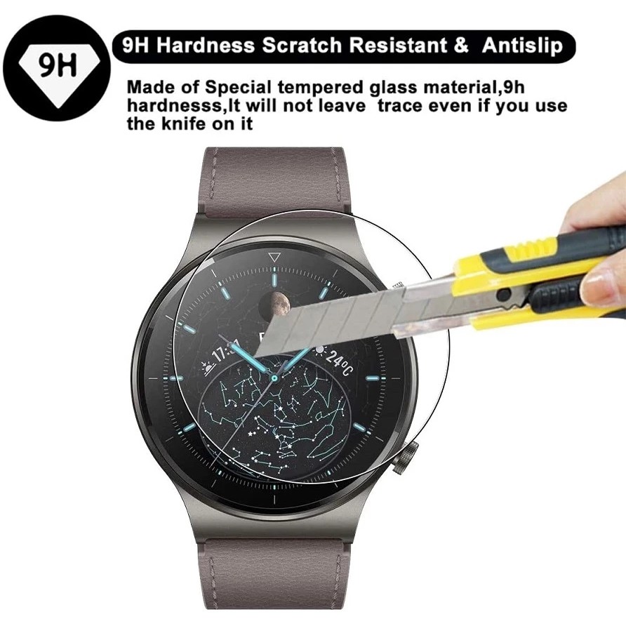 1/3 / 5 cái Kính cường lực cho Huawei GT2 Pro Phim bảo vệ màn hình cho Huawei Watch gt 2 pro 46mm Full Edge Cover Bộ phận kính 2,5D