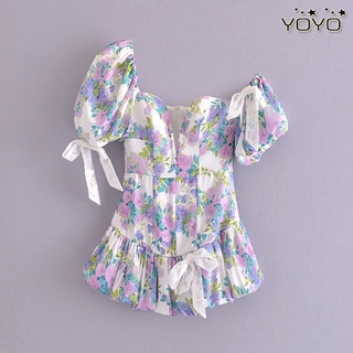 Đầm hoa bẹt vai xoè đuôi cá