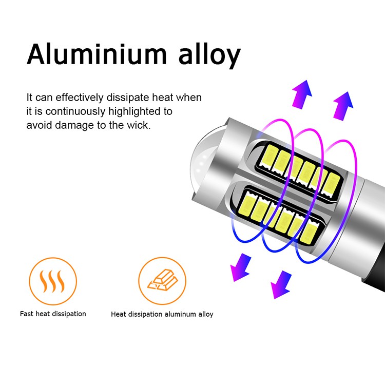 1 cái LED ô tô H3 4014 Chip 30 SMD Đèn sương mù LED công suất cao với ống kính nhiều màu Phụ kiện ô tô 12V