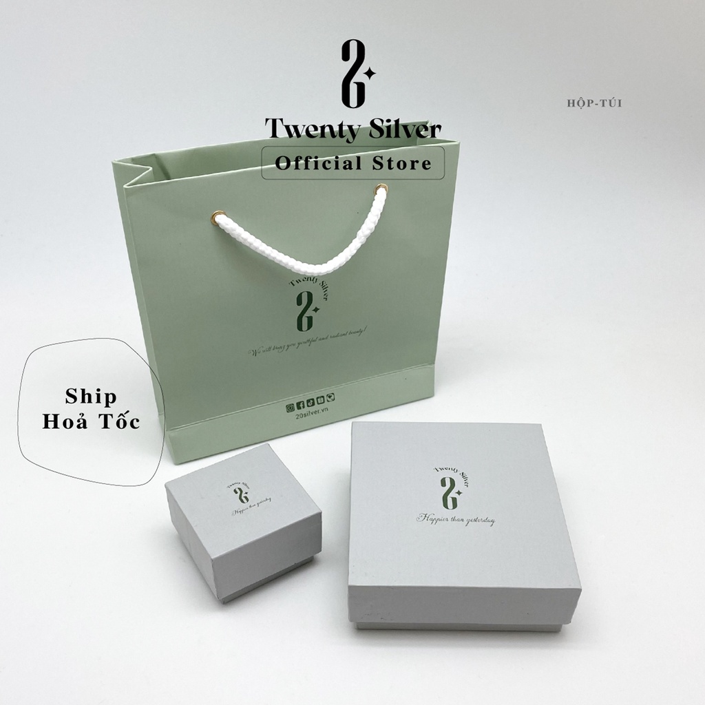 Combo Hộp Túi Đựng Sản Phẩm Trang Sức HTLG Thương Hiệu 20Silver Cao Cấp