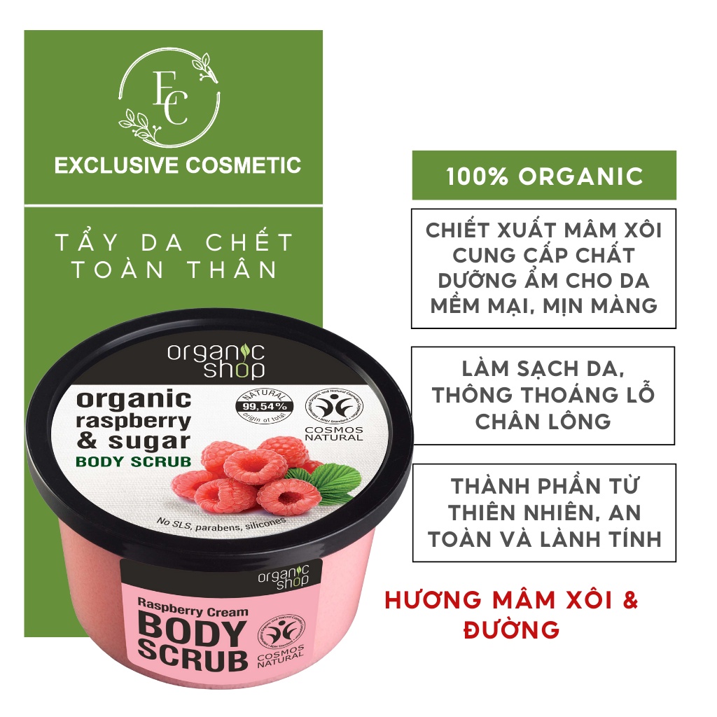 Tẩy Tế Bào Chết Toàn Thân Raspberry Suger 250ml