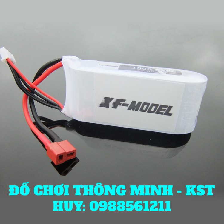 Pin Lipo 11.1V 3S - 1500mAh 25C XF Model dùng cho chế tạo máy bay, xe thuyền