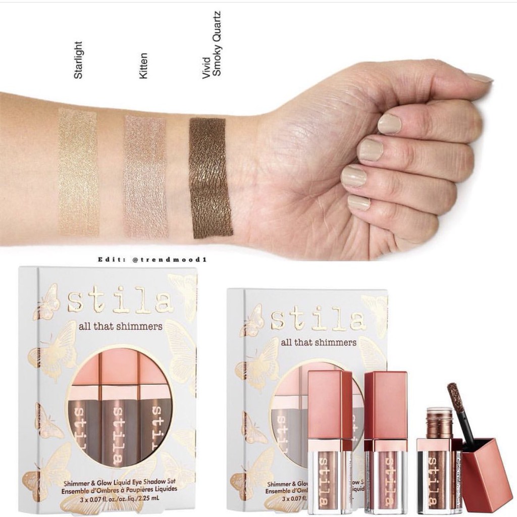 Tách set màu mắt nhũ Stila All That Shimmers - Shimmer &amp; Glow Set