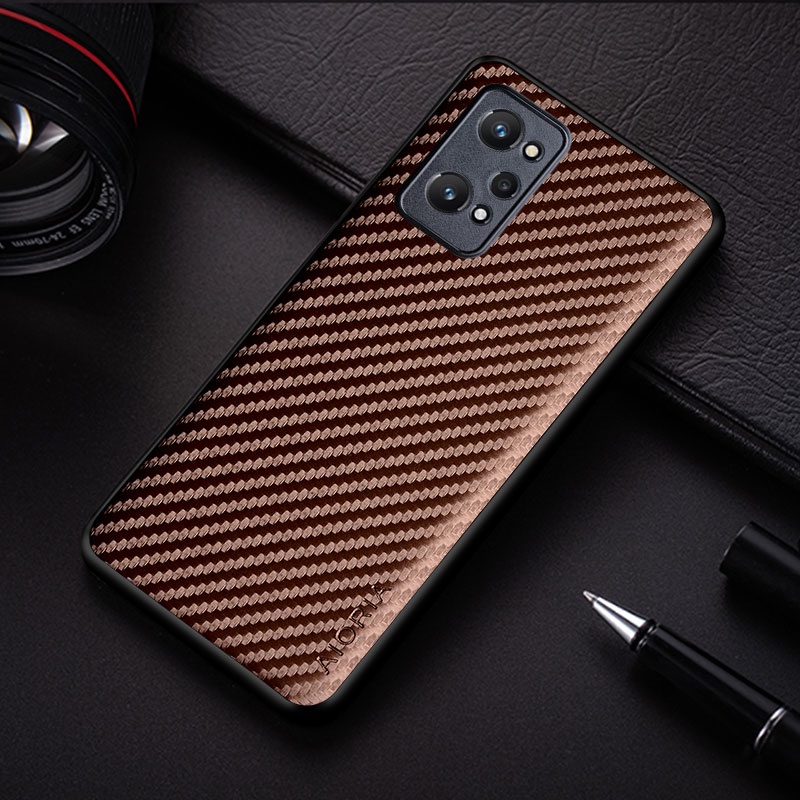 Bao Da Điện Thoại Họa Tiết Sợi carbon Cho oppo realme gt neo 2 neo2 5g oppo realme gt2 pro Ốp