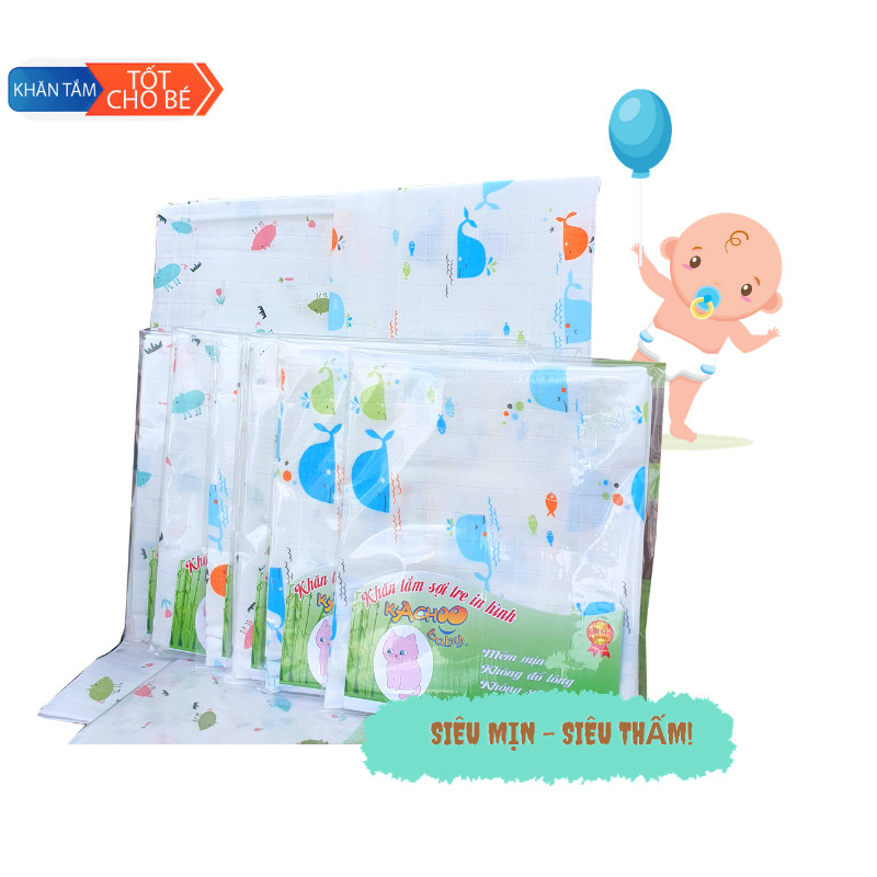 Khăn tắm sợi tre cao cấp dành cho bé mềm mịn 80 cm *  80 cm, Khăn tắm trẻ em