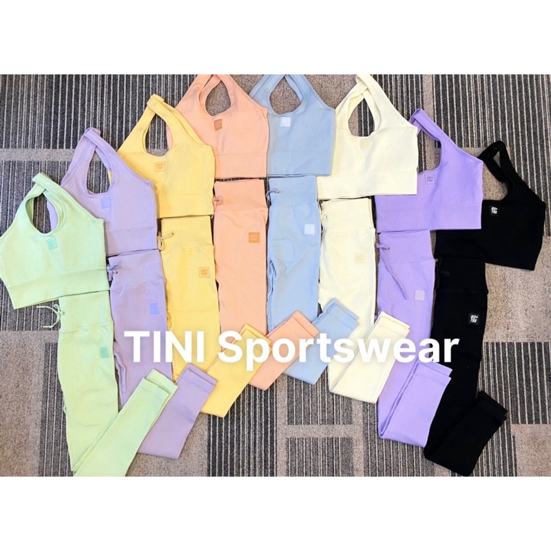 Set Botee Pastel Cổ Yếm Giọt Nước Logo Thêu Tinisportwear