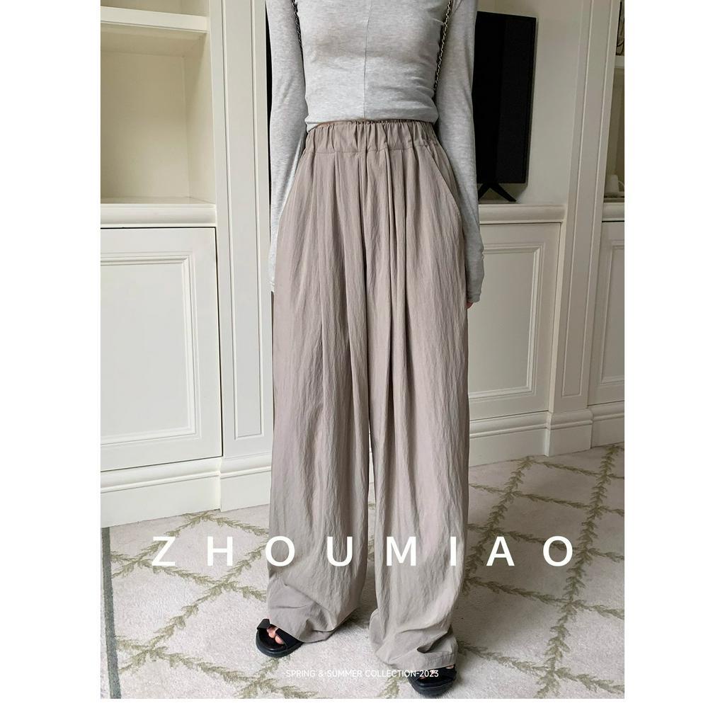 Quần Dài Ống Rộng Lưng Thun Co Giãn Thời Trang Dành Cho Nữ